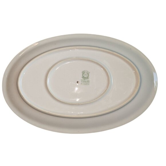 Noritake Azalea Gravy Boat Attached Underplate green M mark sauce - Picture 3 of 15